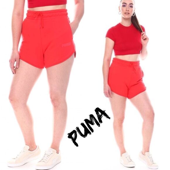 Puma Athletic/Athleisure High-Waist Women’s Shorts L - Picture 1 of 13